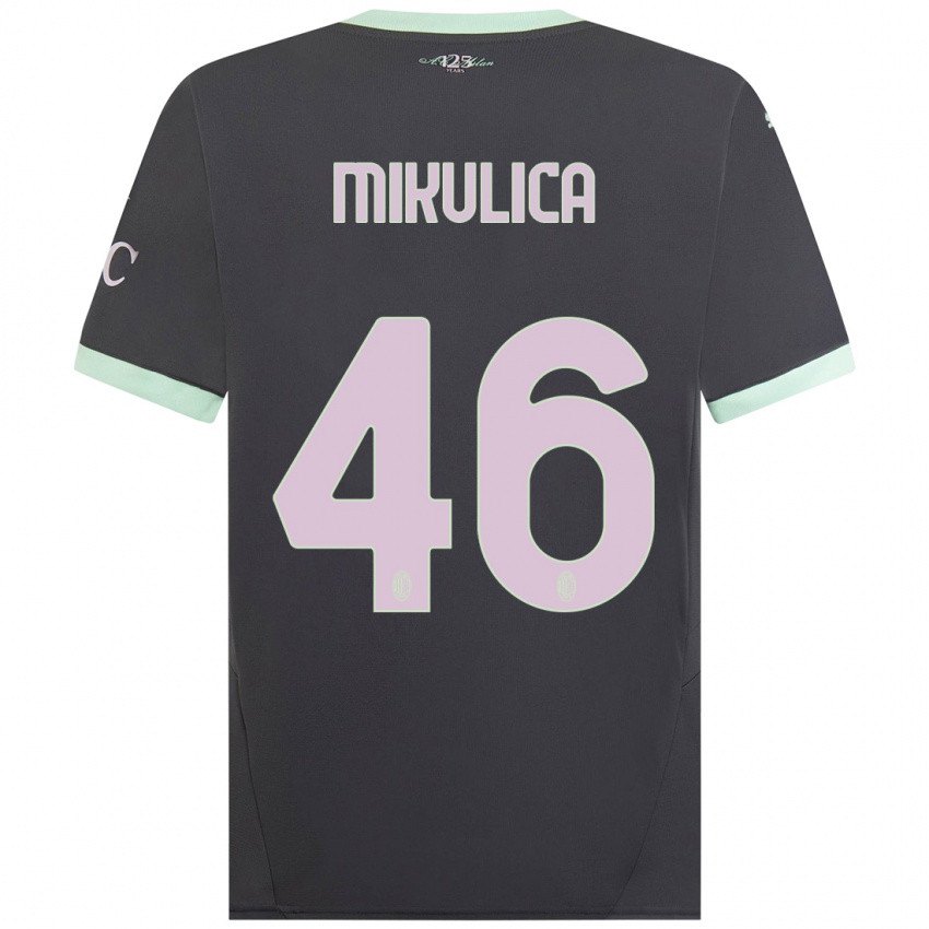 Kinderen Petra Mikulica #46 Grijs Thuisshirt Derde Tenue 2024/25 T-Shirt