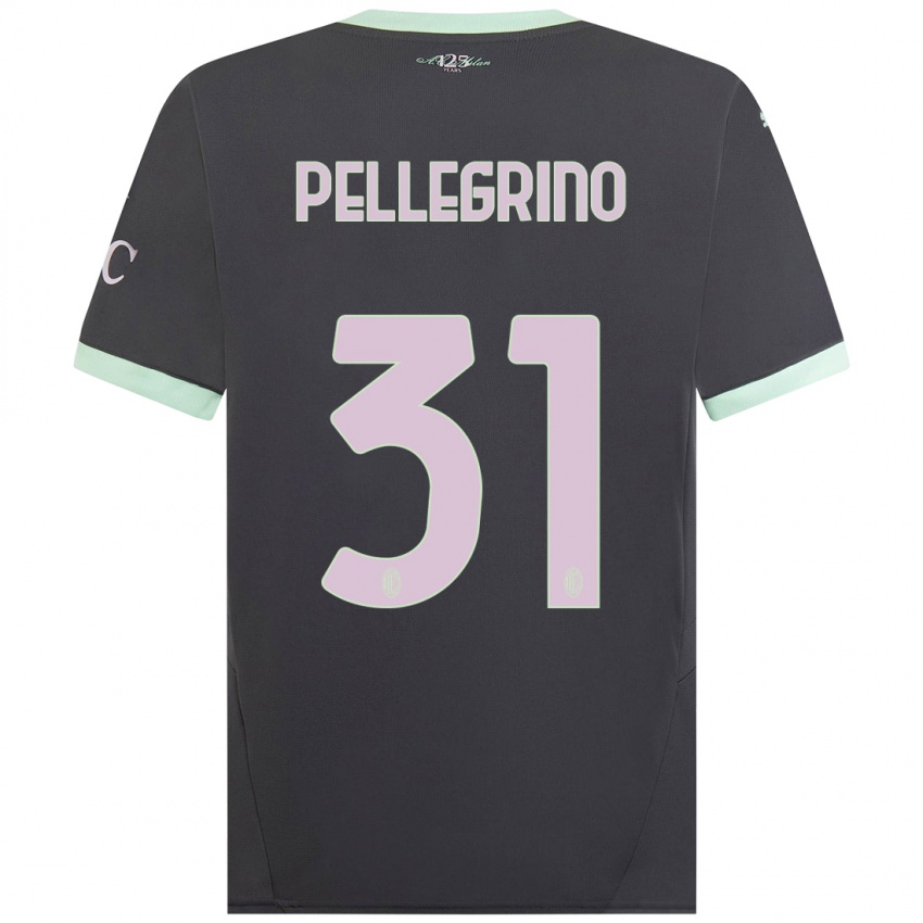 Kinderen Marco Pellegrino #31 Grijs Thuisshirt Derde Tenue 2024/25 T-Shirt