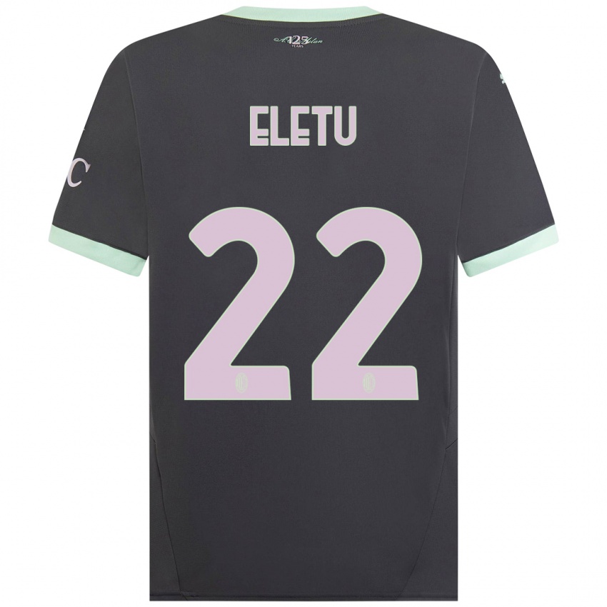 Kinderen Victor Eletu #22 Grijs Thuisshirt Derde Tenue 2024/25 T-Shirt