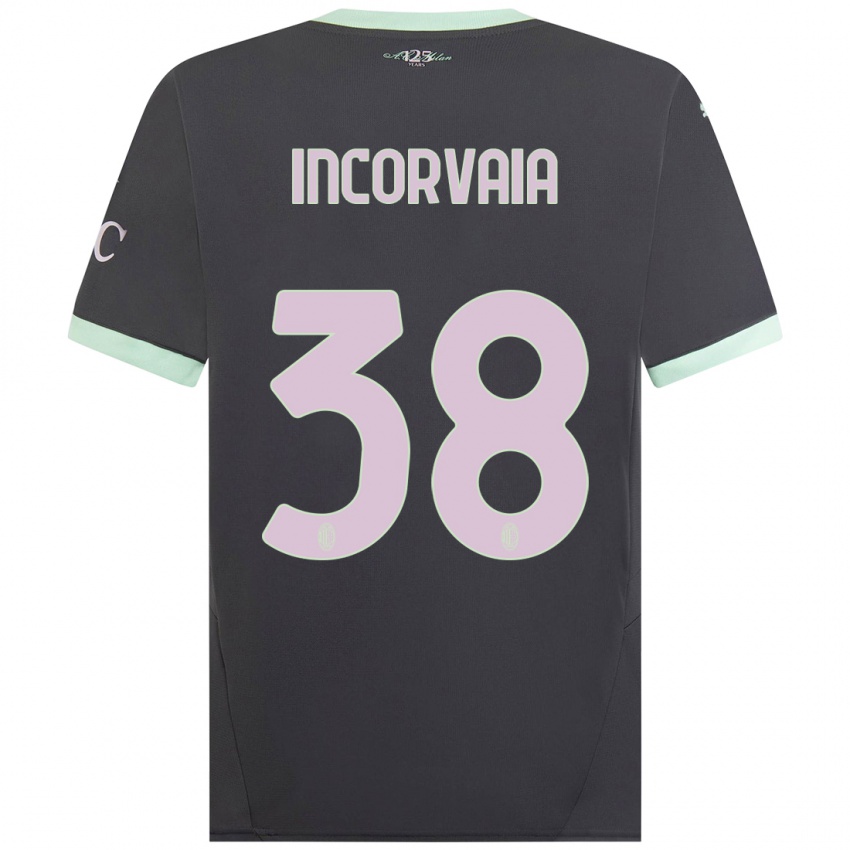 Kinderen Giovanni Incorvaia #38 Grijs Thuisshirt Derde Tenue 2024/25 T-Shirt