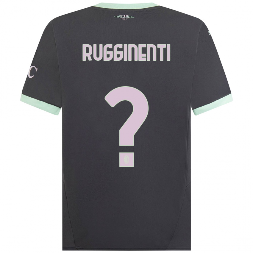 Kinderen Omar Rugginenti #0 Grijs Thuisshirt Derde Tenue 2024/25 T-Shirt