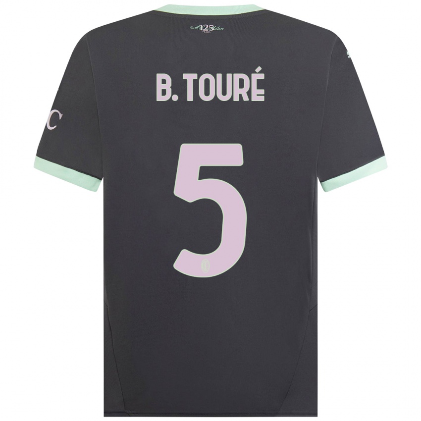 Kinderen Fode Ballo-Toure #5 Grijs Thuisshirt Derde Tenue 2024/25 T-Shirt