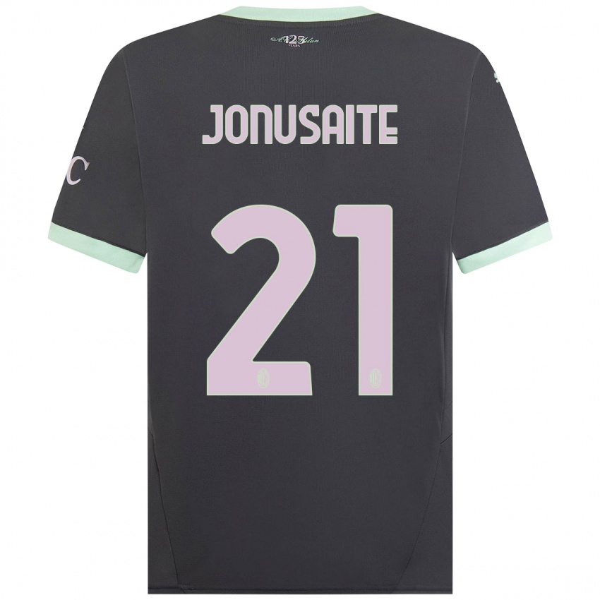 Kinderen Rimante Jonusaite #21 Grijs Thuisshirt Derde Tenue 2024/25 T-Shirt