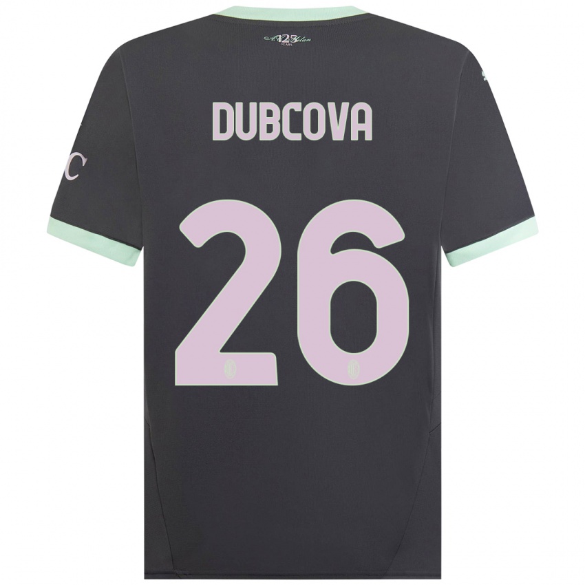 Kinderen Michaela Dubcova #26 Grijs Thuisshirt Derde Tenue 2024/25 T-Shirt