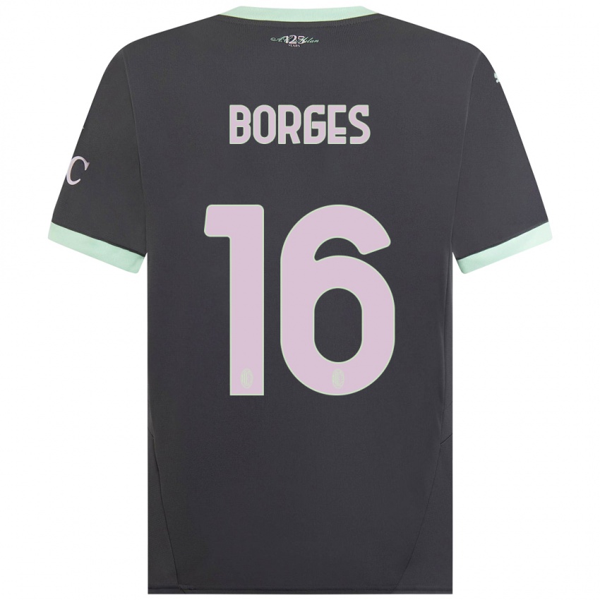 Kinderen Lenny Borges #16 Grijs Thuisshirt Derde Tenue 2024/25 T-Shirt