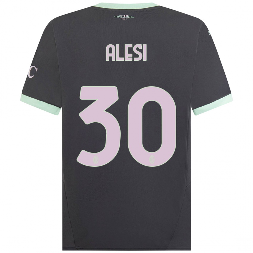 Kinderen Gabriele Alesi #30 Grijs Thuisshirt Derde Tenue 2024/25 T-Shirt