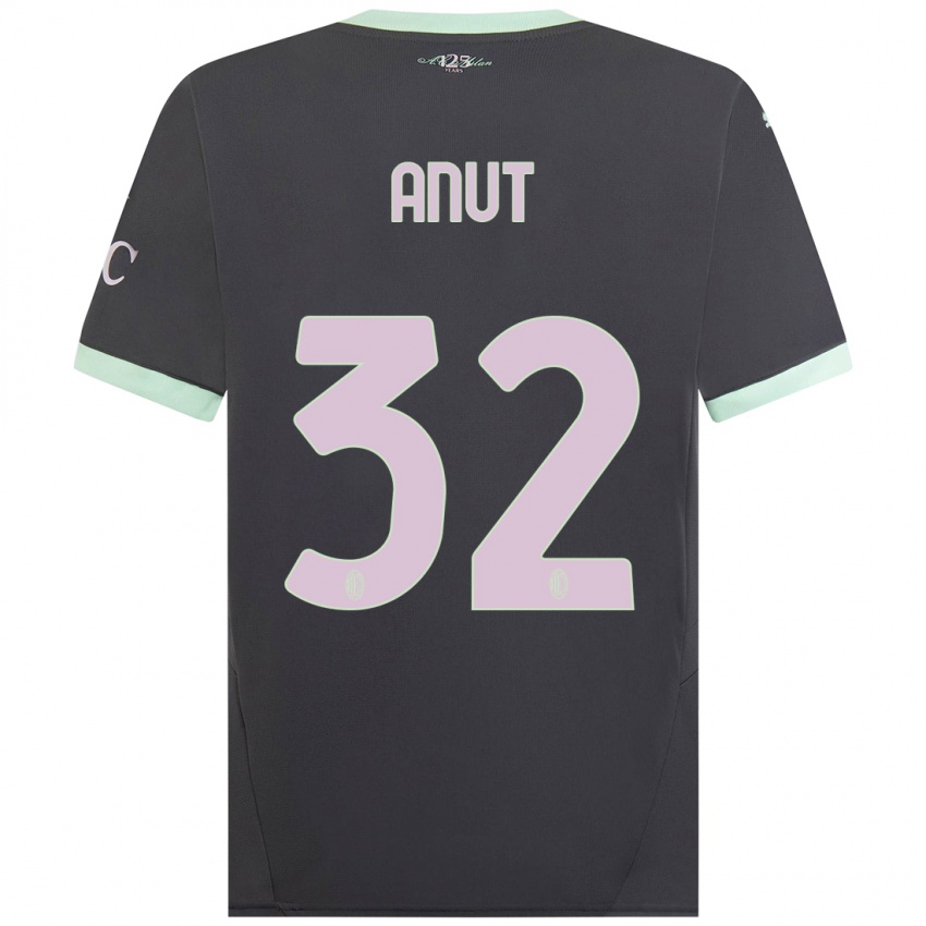 Kinderen Niccolo Anut #32 Grijs Thuisshirt Derde Tenue 2024/25 T-Shirt