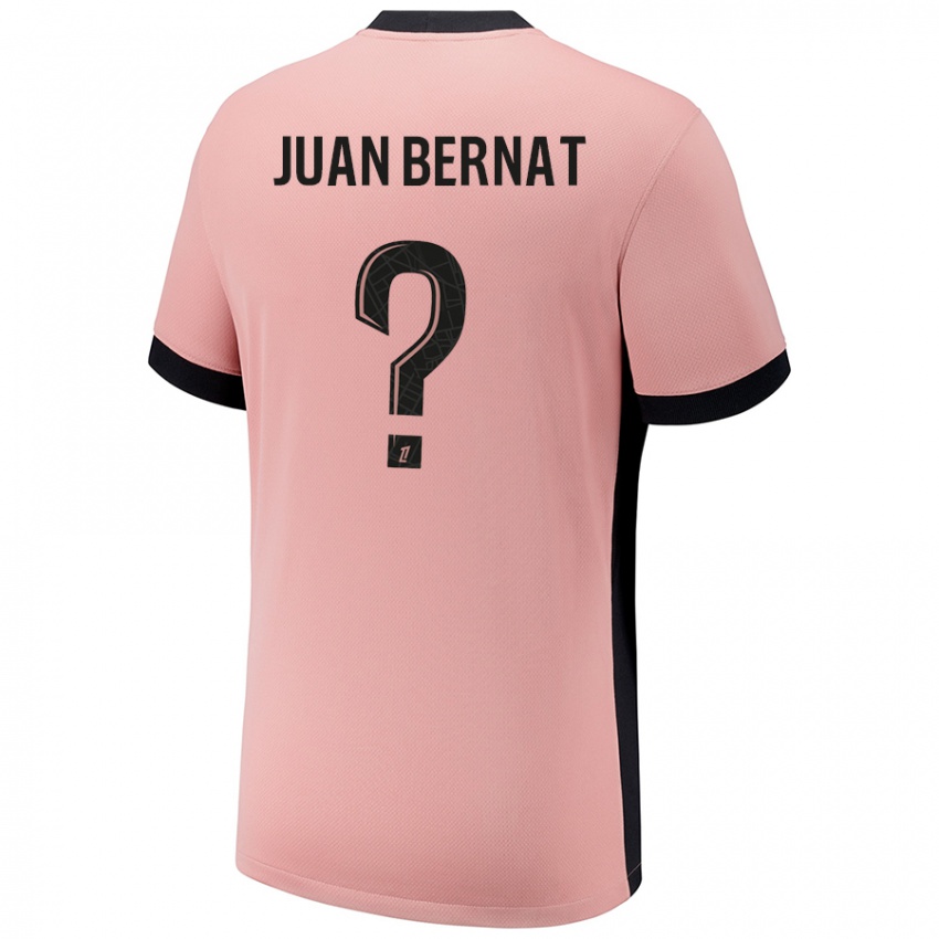 Kinderen Juan Bernat #0 Roestroze Thuisshirt Derde Tenue 2024/25 T-Shirt