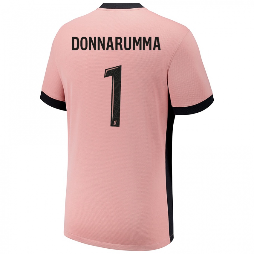 Kinderen Gianluigi Donnarumma #1 Roestroze Thuisshirt Derde Tenue 2024/25 T-Shirt