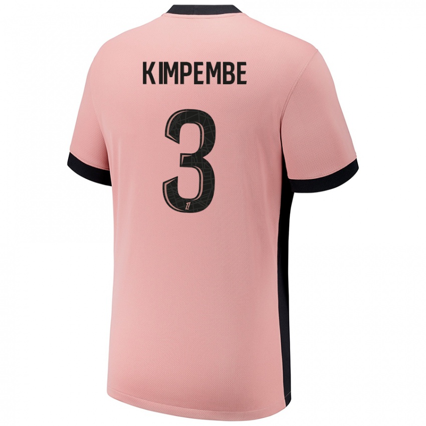 Kinderen Presnel Kimpembe #3 Roestroze Thuisshirt Derde Tenue 2024/25 T-Shirt