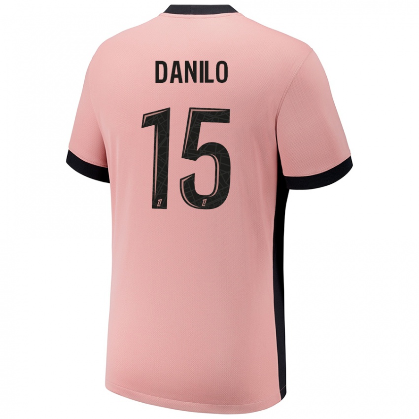 Kinderen Danilo Pereira #15 Roestroze Thuisshirt Derde Tenue 2024/25 T-Shirt