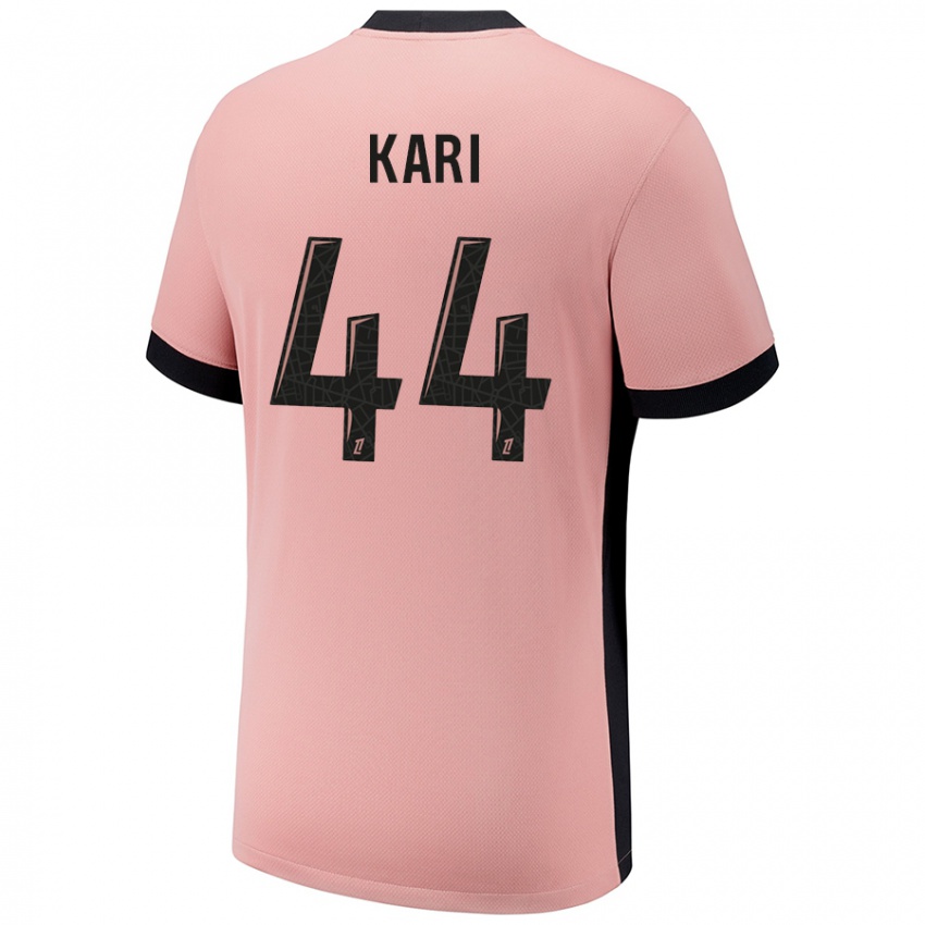 Kinderen Ayman Kari #44 Roestroze Thuisshirt Derde Tenue 2024/25 T-Shirt