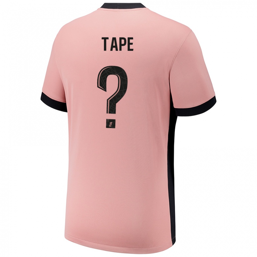 Kinderen Axel Tape #0 Roestroze Thuisshirt Derde Tenue 2024/25 T-Shirt