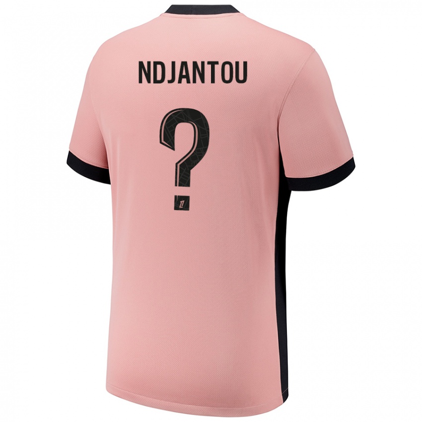 Kinderen Quentin Ndjantou #0 Roestroze Thuisshirt Derde Tenue 2024/25 T-Shirt