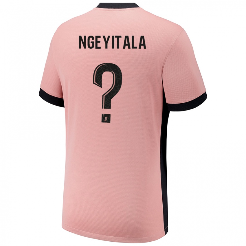 Kinderen Aurélien Ngeyitala #0 Roestroze Thuisshirt Derde Tenue 2024/25 T-Shirt