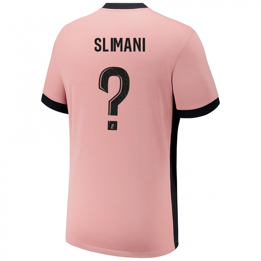 Kinderen Yacine Slimani #0 Roestroze Thuisshirt Derde Tenue 2024/25 T-Shirt