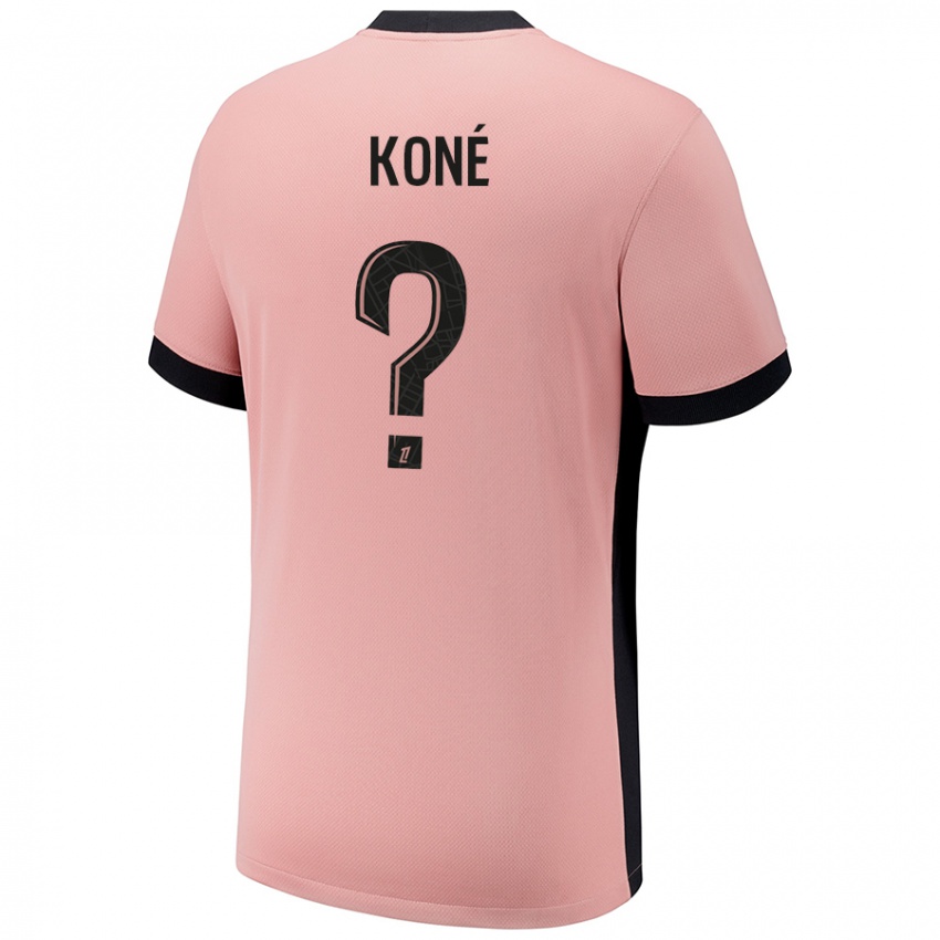 Kinderen Zanga Koné #0 Roestroze Thuisshirt Derde Tenue 2024/25 T-Shirt