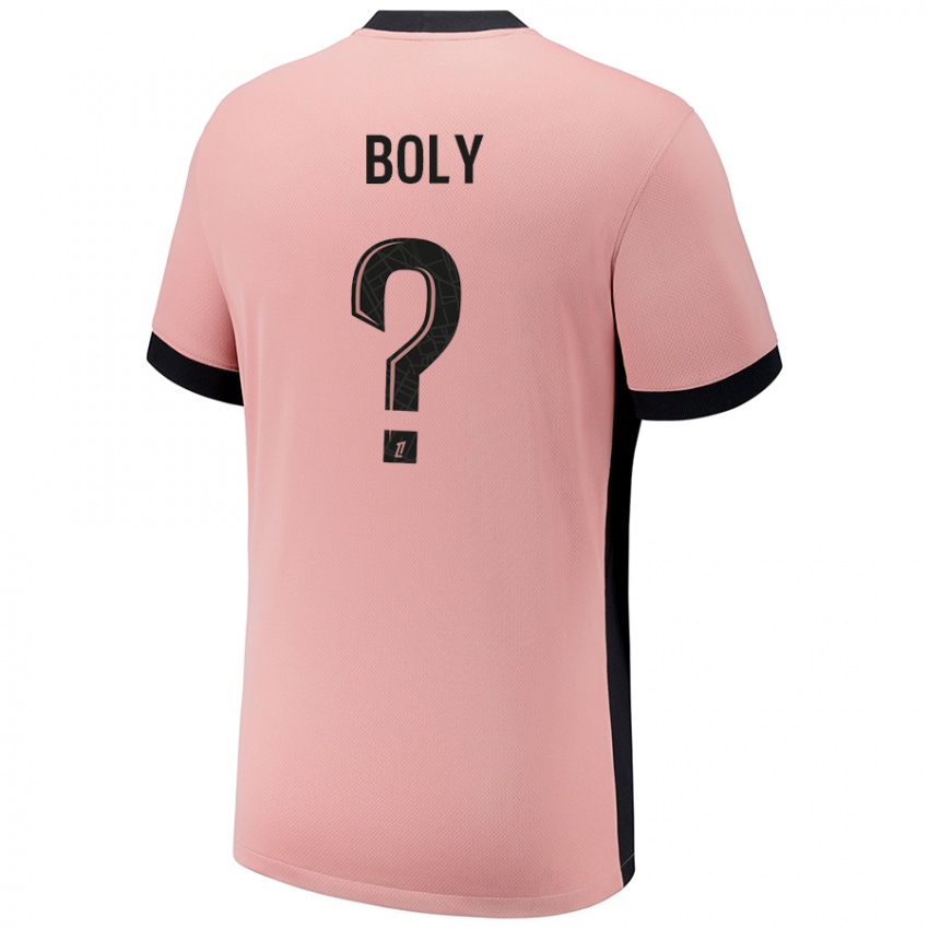 Kinderen David Boly #0 Roestroze Thuisshirt Derde Tenue 2024/25 T-Shirt