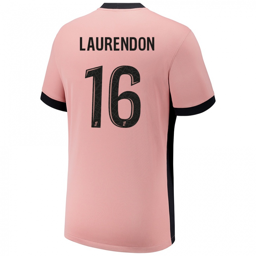 Kinderen Bilal Laurendon #16 Roestroze Thuisshirt Derde Tenue 2024/25 T-Shirt