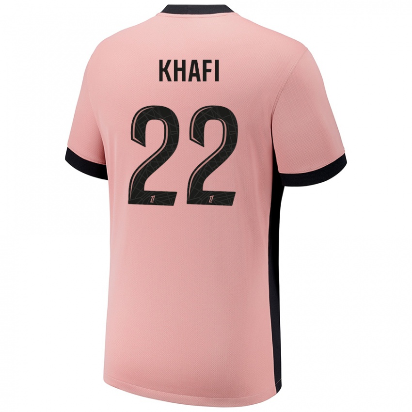 Kinderen Yanis Khafi #22 Roestroze Thuisshirt Derde Tenue 2024/25 T-Shirt