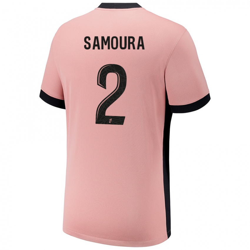 Kinderen Thiniba Samoura #2 Roestroze Thuisshirt Derde Tenue 2024/25 T-Shirt