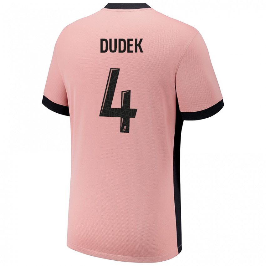 Kinderen Paulina Dudek #4 Roestroze Thuisshirt Derde Tenue 2024/25 T-Shirt