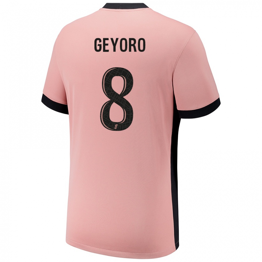 Kinderen Grace Geyoro #8 Roestroze Thuisshirt Derde Tenue 2024/25 T-Shirt