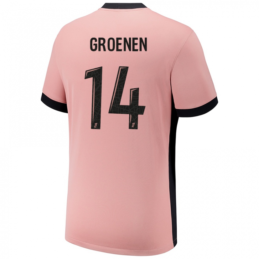 Kinderen Jackie Groenen #14 Roestroze Thuisshirt Derde Tenue 2024/25 T-Shirt