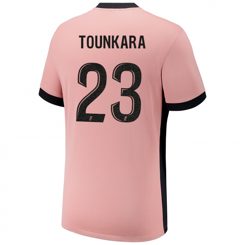 Kinderen Aïssatou Tounkara #23 Roestroze Thuisshirt Derde Tenue 2024/25 T-Shirt