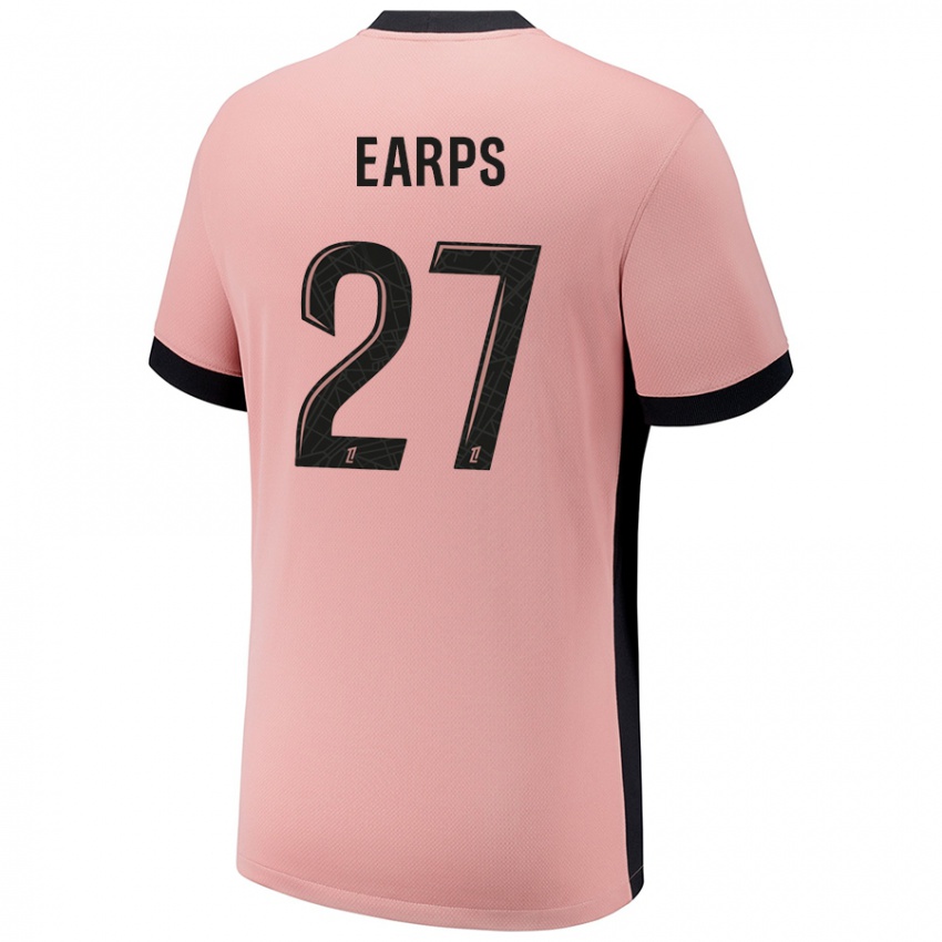 Kinderen Mary Earps #27 Roestroze Thuisshirt Derde Tenue 2024/25 T-Shirt