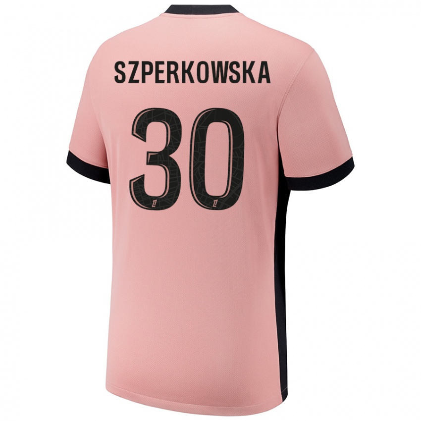 Kinderen Oliwia Szperkowska #30 Roestroze Thuisshirt Derde Tenue 2024/25 T-Shirt