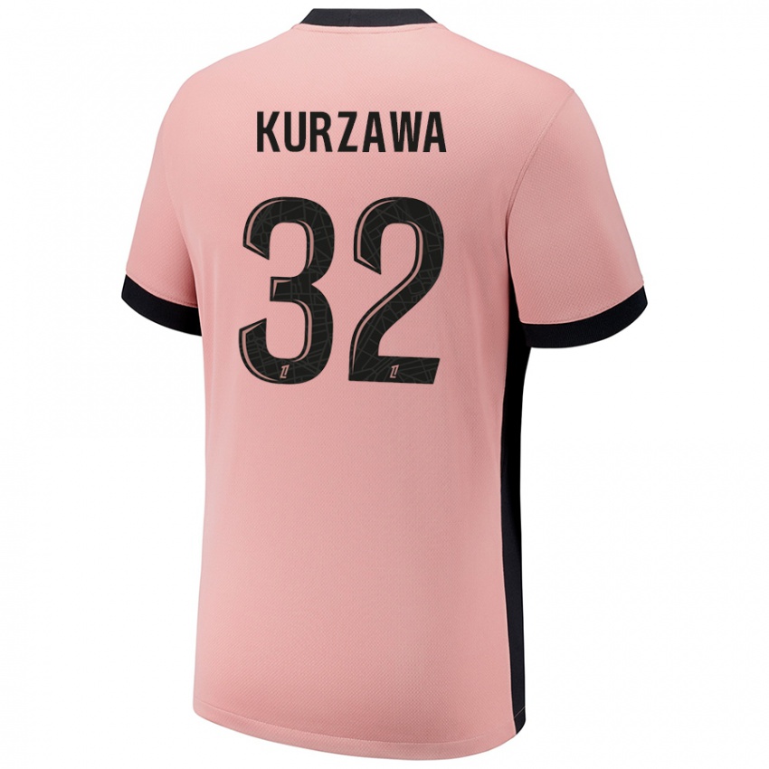 Kinderen Layvin Kurzawa #32 Roestroze Thuisshirt Derde Tenue 2024/25 T-Shirt