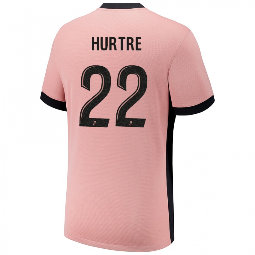 Kinderen Oceane Hurtre #22 Roestroze Thuisshirt Derde Tenue 2024/25 T-Shirt