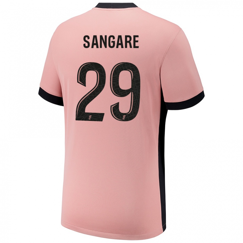 Kinderen Hawa Sangare #29 Roestroze Thuisshirt Derde Tenue 2024/25 T-Shirt