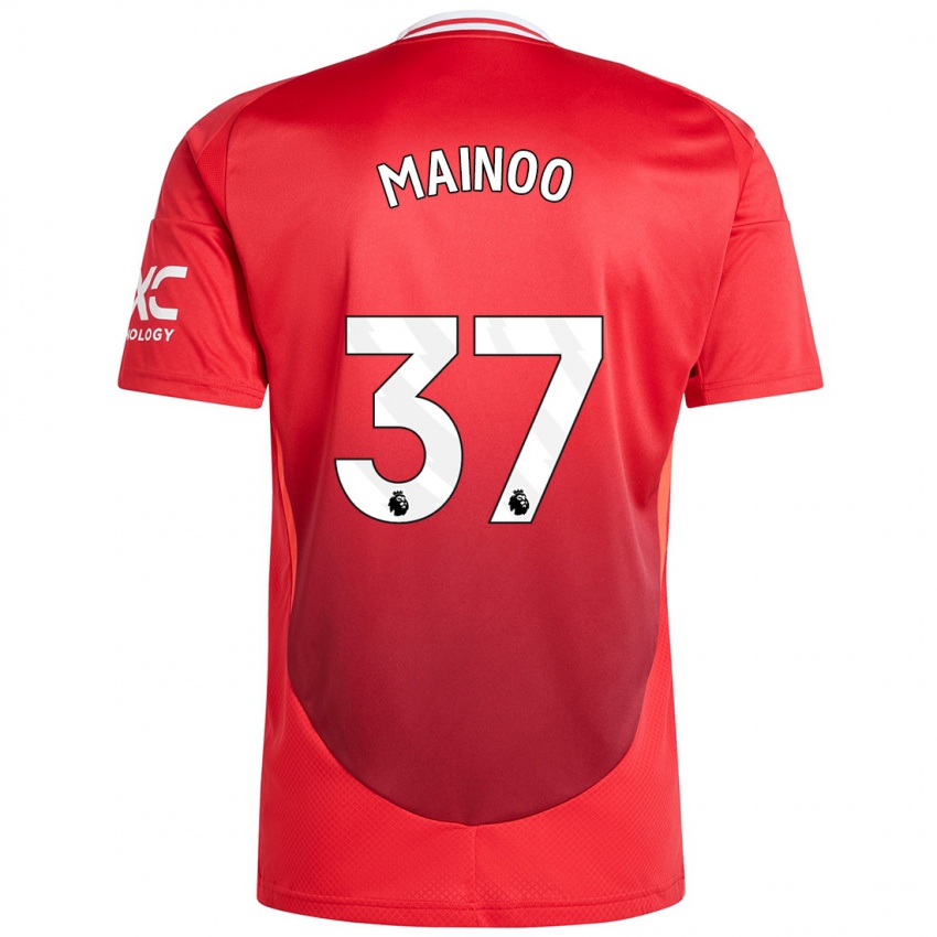 Heren Kobbie Mainoo #37 Felrood Thuisshirt Thuistenue 2024/25 T-Shirt