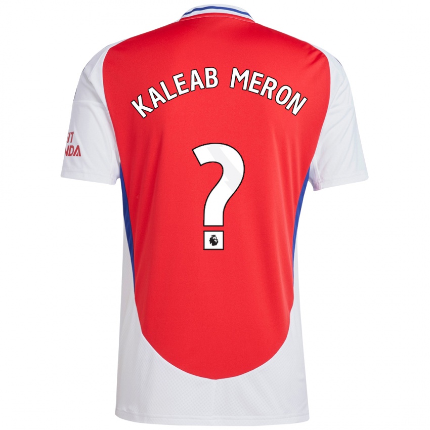 Heren Kaleab Meron #0 Rood Wit Thuisshirt Thuistenue 2024/25 T-Shirt