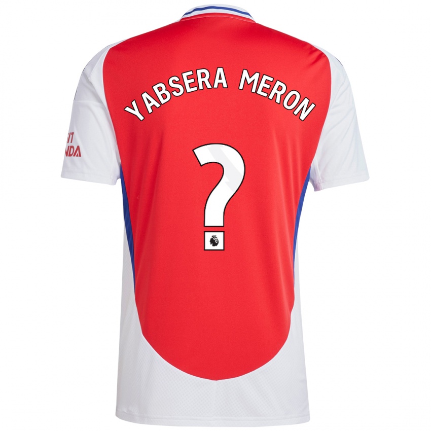 Heren Yabsera Meron #0 Rood Wit Thuisshirt Thuistenue 2024/25 T-Shirt