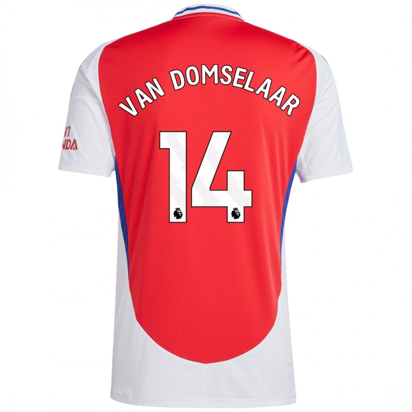 Heren Daphne Van Domselaar #14 Rood Wit Thuisshirt Thuistenue 2024/25 T-Shirt