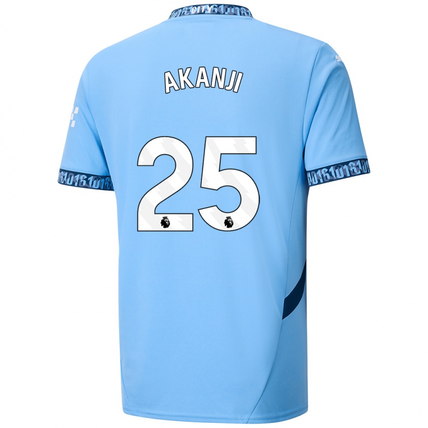 Heren Manuel Akanji #25 Marineblauw Thuisshirt Thuistenue 2024/25 T-Shirt