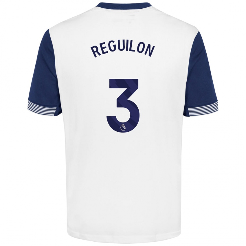 Heren Sergio Reguilon #3 Wit Blauw Thuisshirt Thuistenue 2024/25 T-Shirt