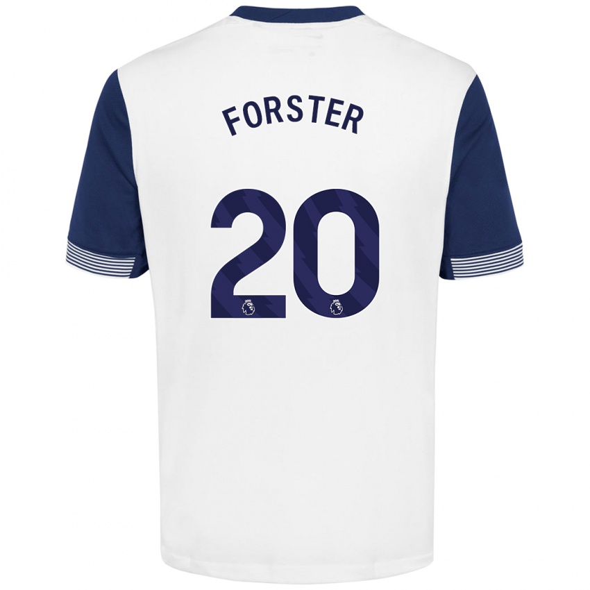 Heren Fraser Forster #20 Wit Blauw Thuisshirt Thuistenue 2024/25 T-Shirt