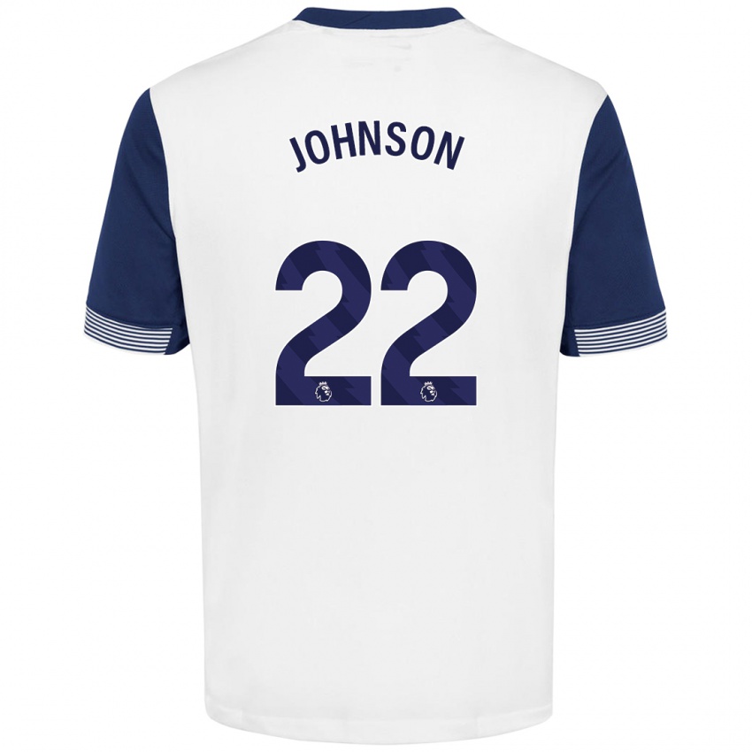 Heren Brennan Johnson #22 Wit Blauw Thuisshirt Thuistenue 2024/25 T-Shirt