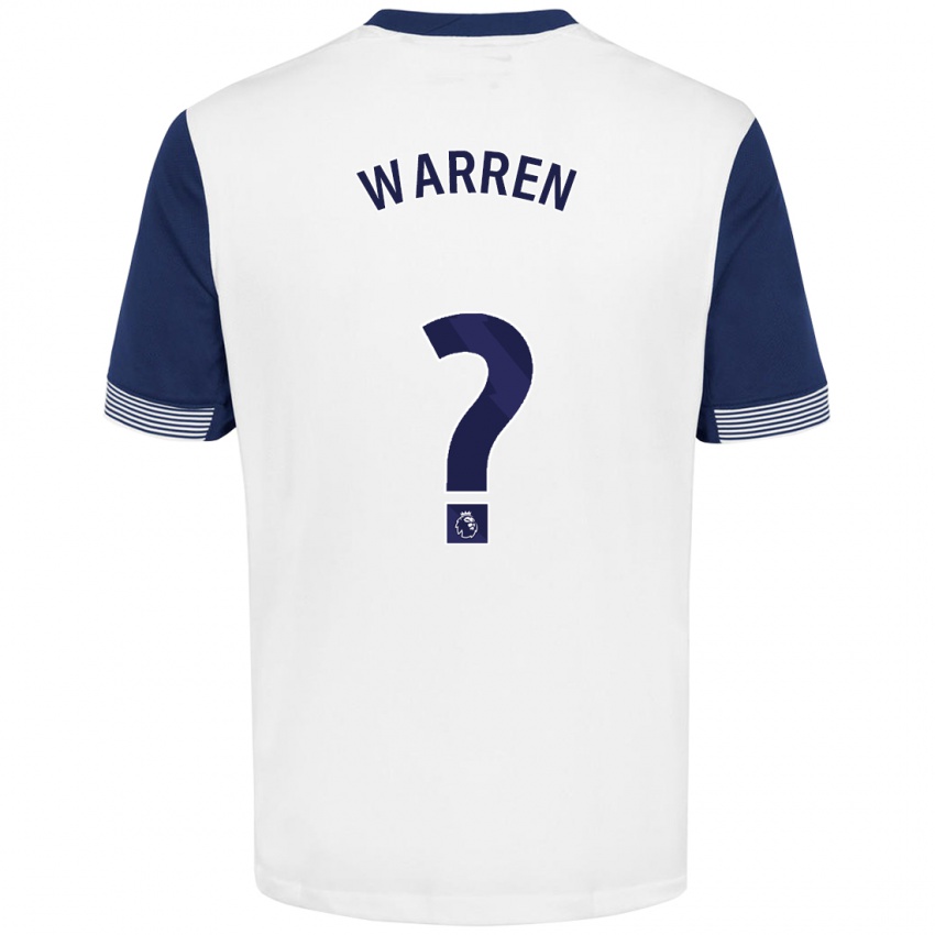 Heren Charlie Warren #0 Wit Blauw Thuisshirt Thuistenue 2024/25 T-Shirt