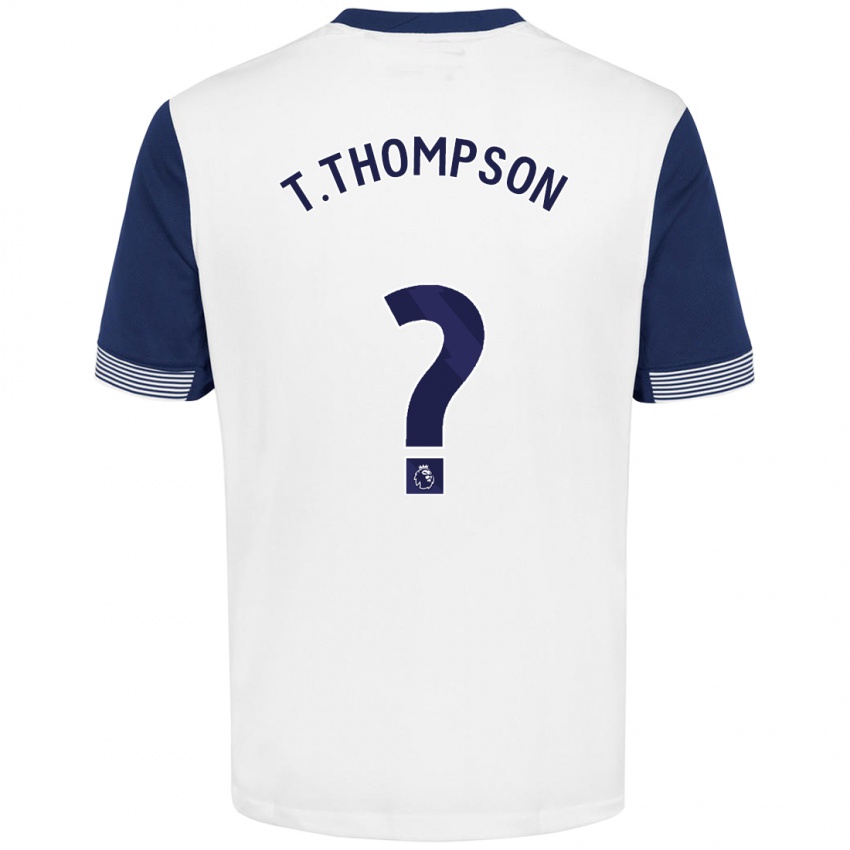 Heren Tynan Thompson #0 Wit Blauw Thuisshirt Thuistenue 2024/25 T-Shirt