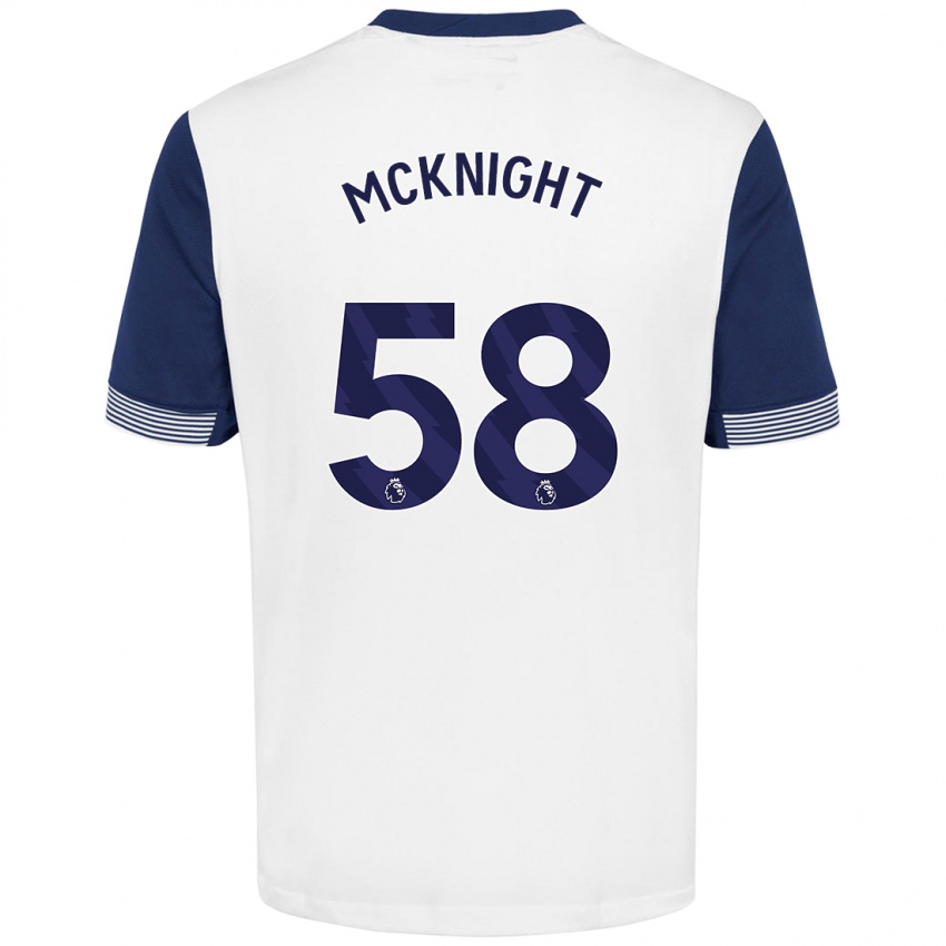 Heren Maxwell Mcknight #58 Wit Blauw Thuisshirt Thuistenue 2024/25 T-Shirt