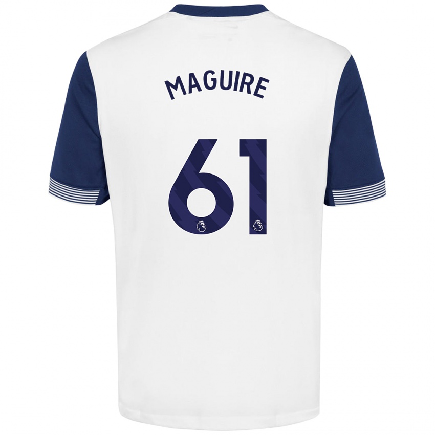 Heren Aaron Maguire #61 Wit Blauw Thuisshirt Thuistenue 2024/25 T-Shirt