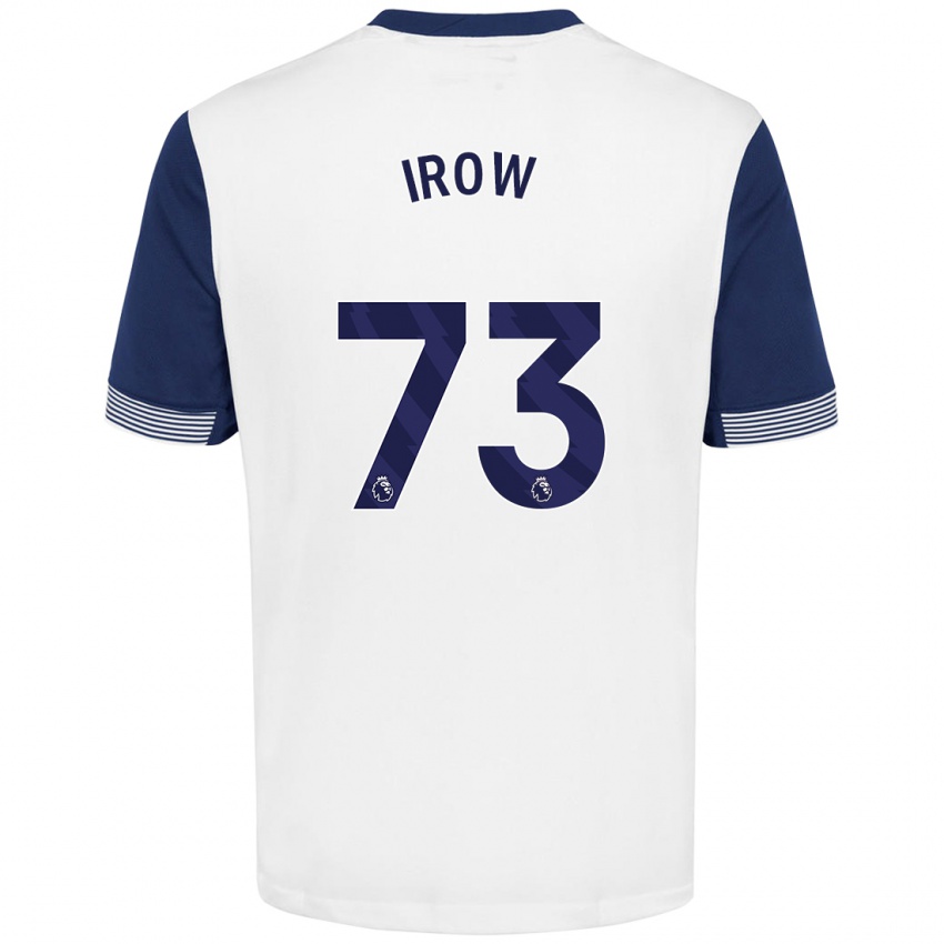 Heren Oliver Irow #73 Wit Blauw Thuisshirt Thuistenue 2024/25 T-Shirt