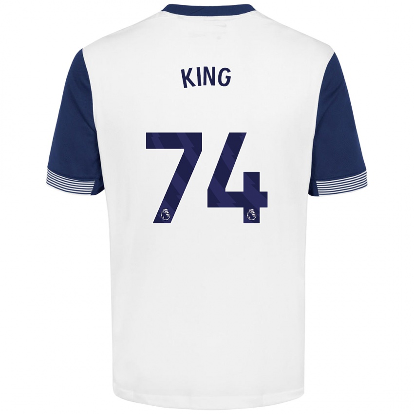 Heren Maeson King #74 Wit Blauw Thuisshirt Thuistenue 2024/25 T-Shirt