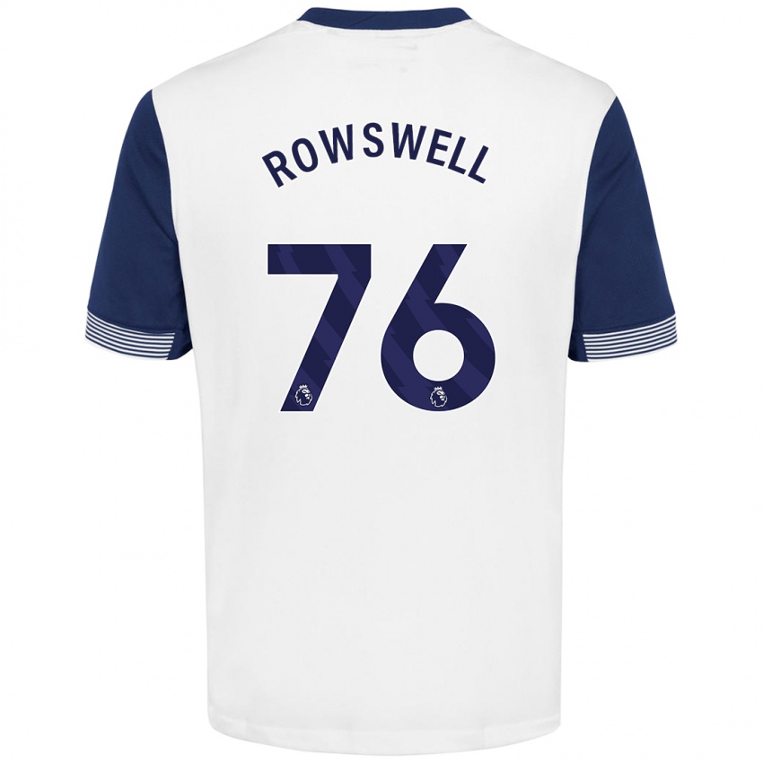 Heren James Rowswell #76 Wit Blauw Thuisshirt Thuistenue 2024/25 T-Shirt