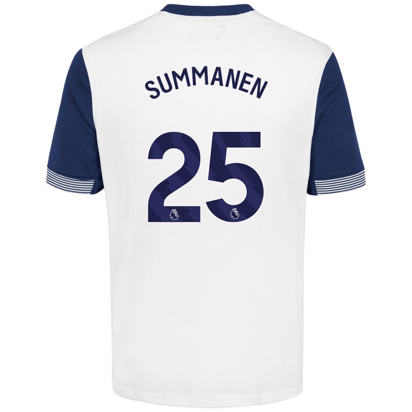 Heren Eveliina Summanen #25 Wit Blauw Thuisshirt Thuistenue 2024/25 T-Shirt